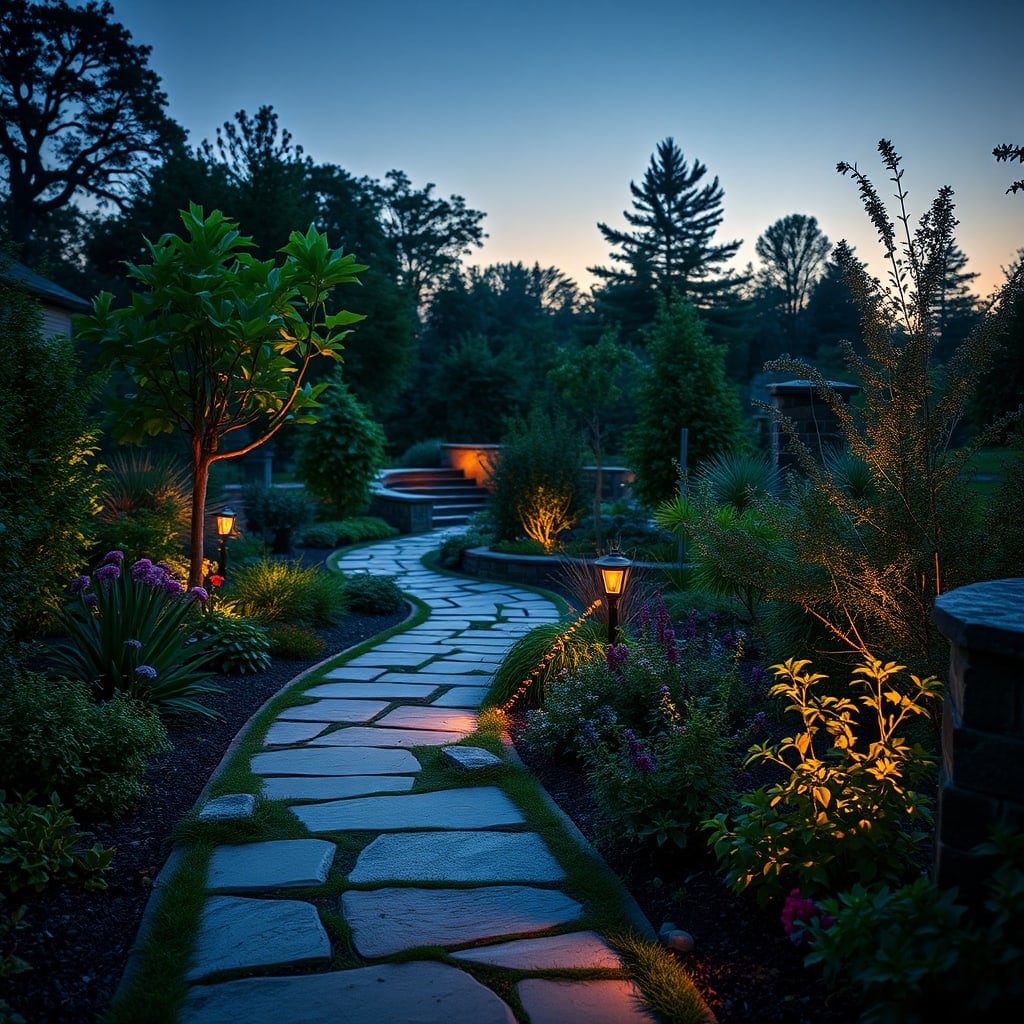 Éclairage du jardin