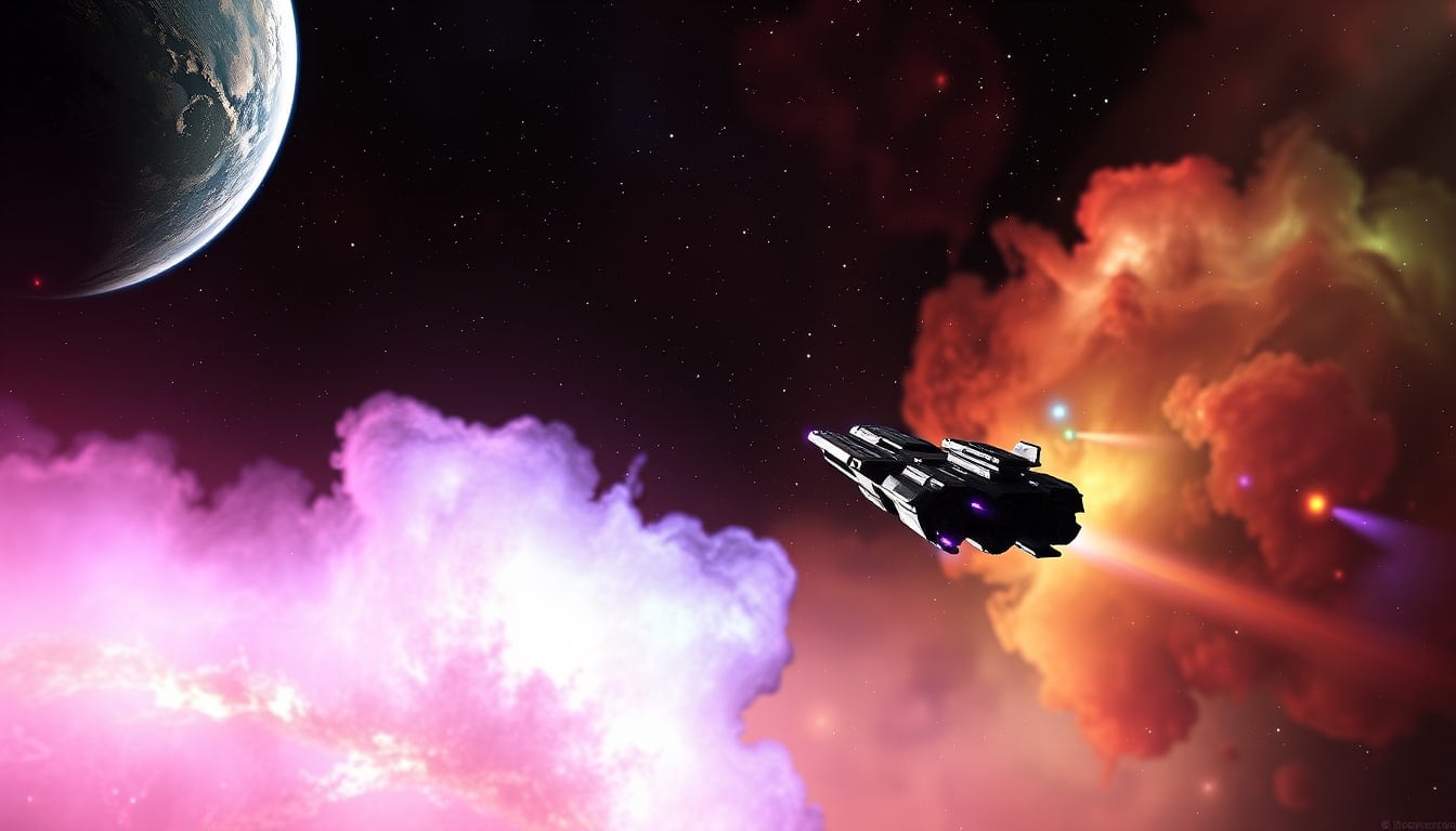 Dans l’espace