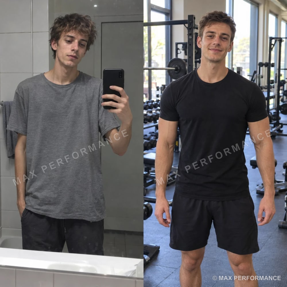 Romain, 25 ans · 8 mois avant et après
