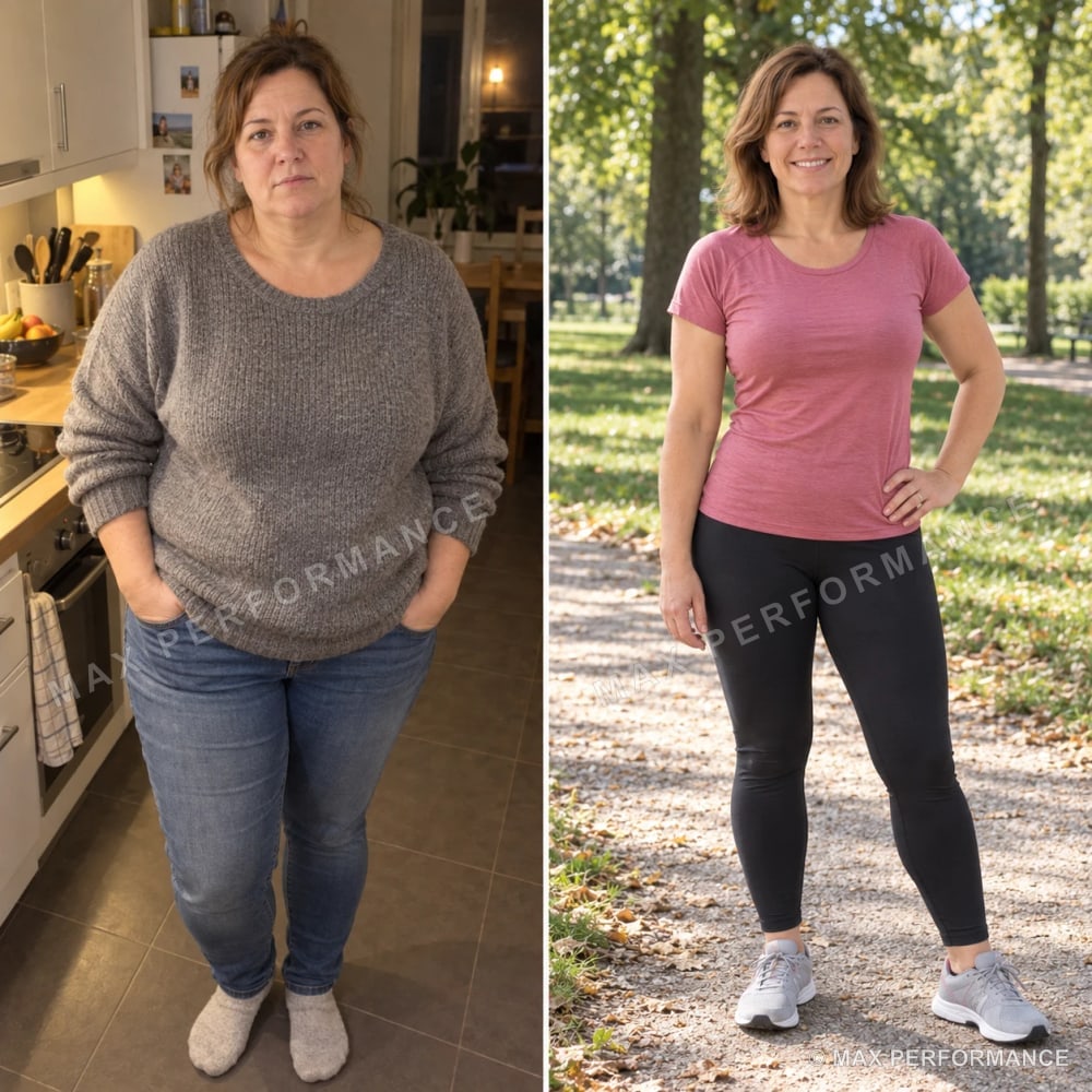 Sandrine, 47 ans · 6 mois avant et après